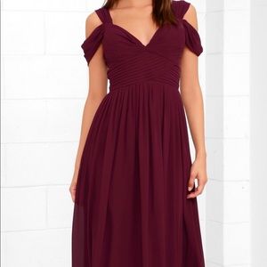 Lulus make me move burgundy formal dress